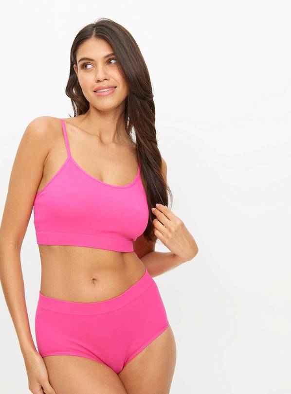 Plain Seamless Strappy Crop Tops 3 Pack S